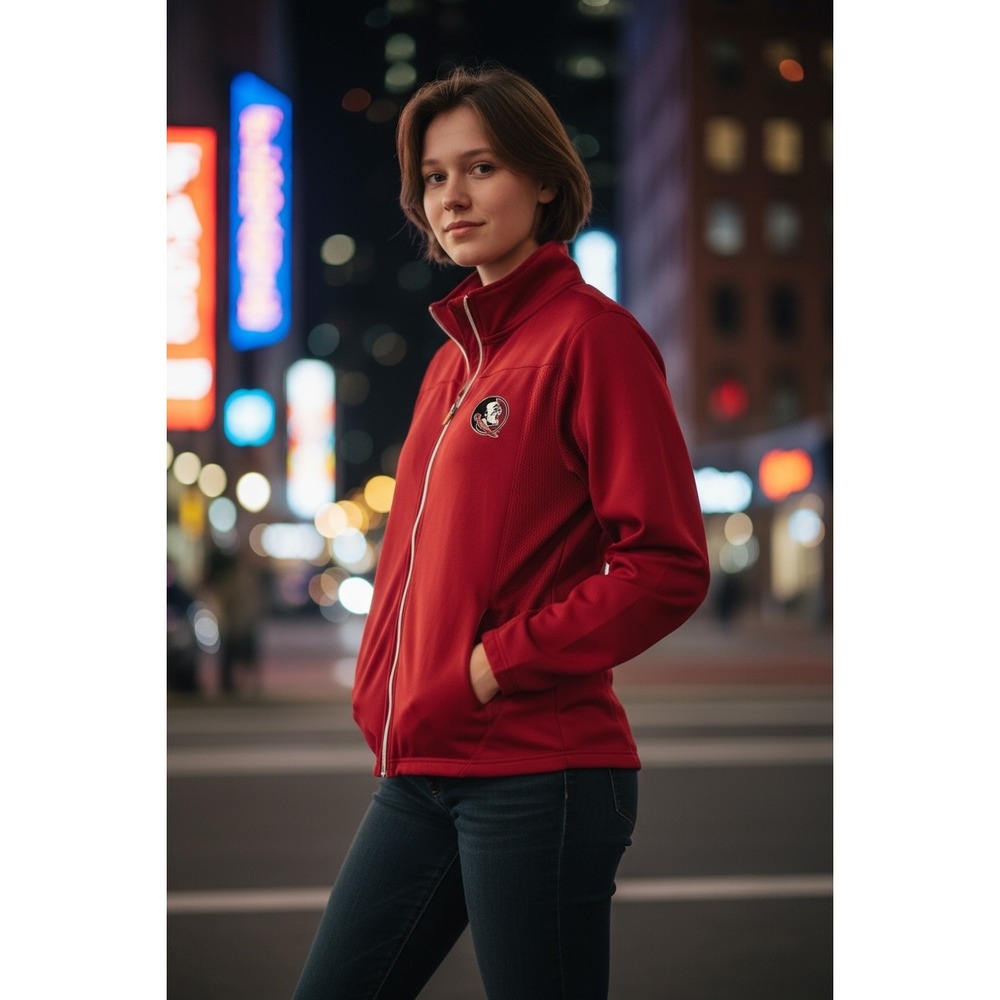 Florida State Seminoles NCAA Red Full‎ Zip Jacket Women's Medium